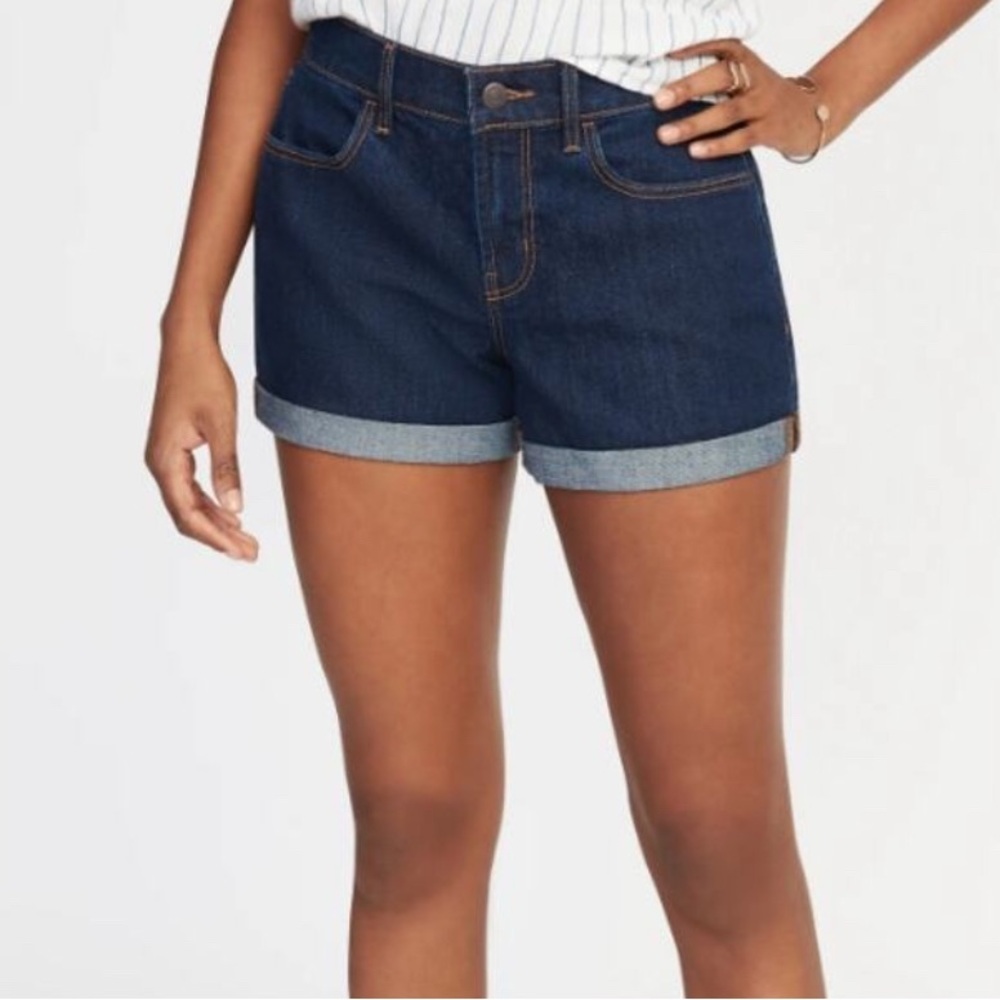 Old Navy Dark Wash Sweetheart Denim Shorts 10